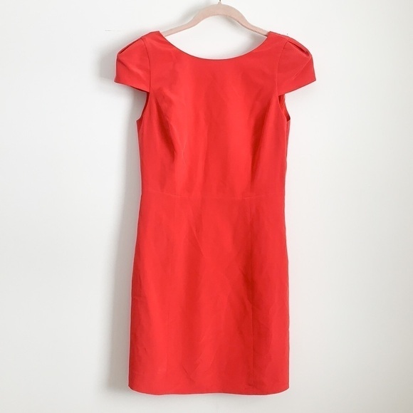 Tibi Red Silk Cap Sleeve Mini Dress - Picture 4 of 7